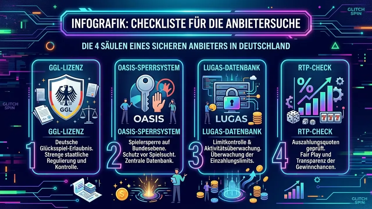 Checkliste Sugar Rush Casino Legalität GGL-Lizenz