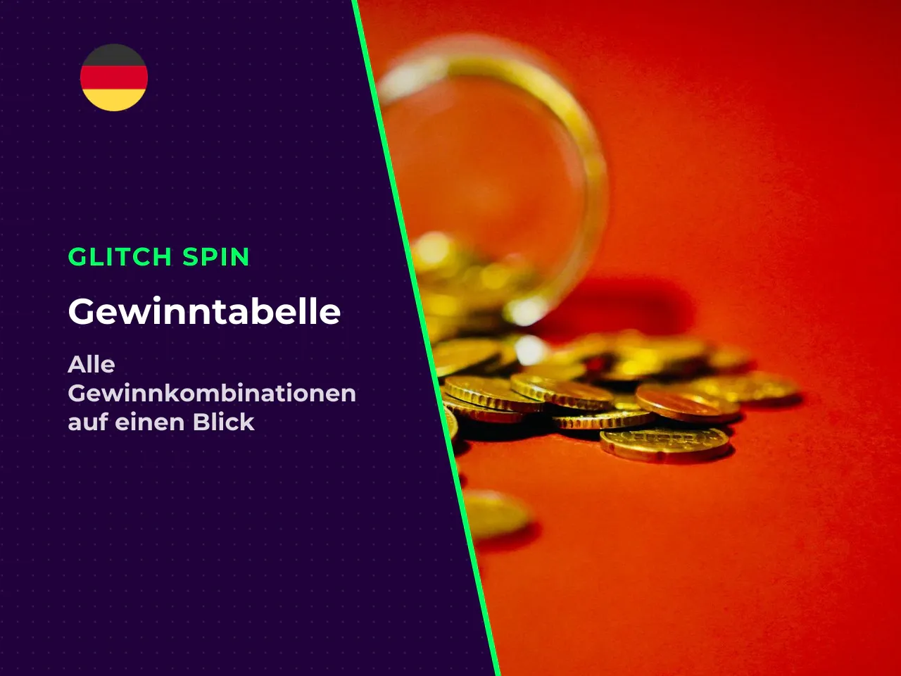 Gewinnplan, vollständige Gewinntabelle und Auszahlungsmatrix. Der