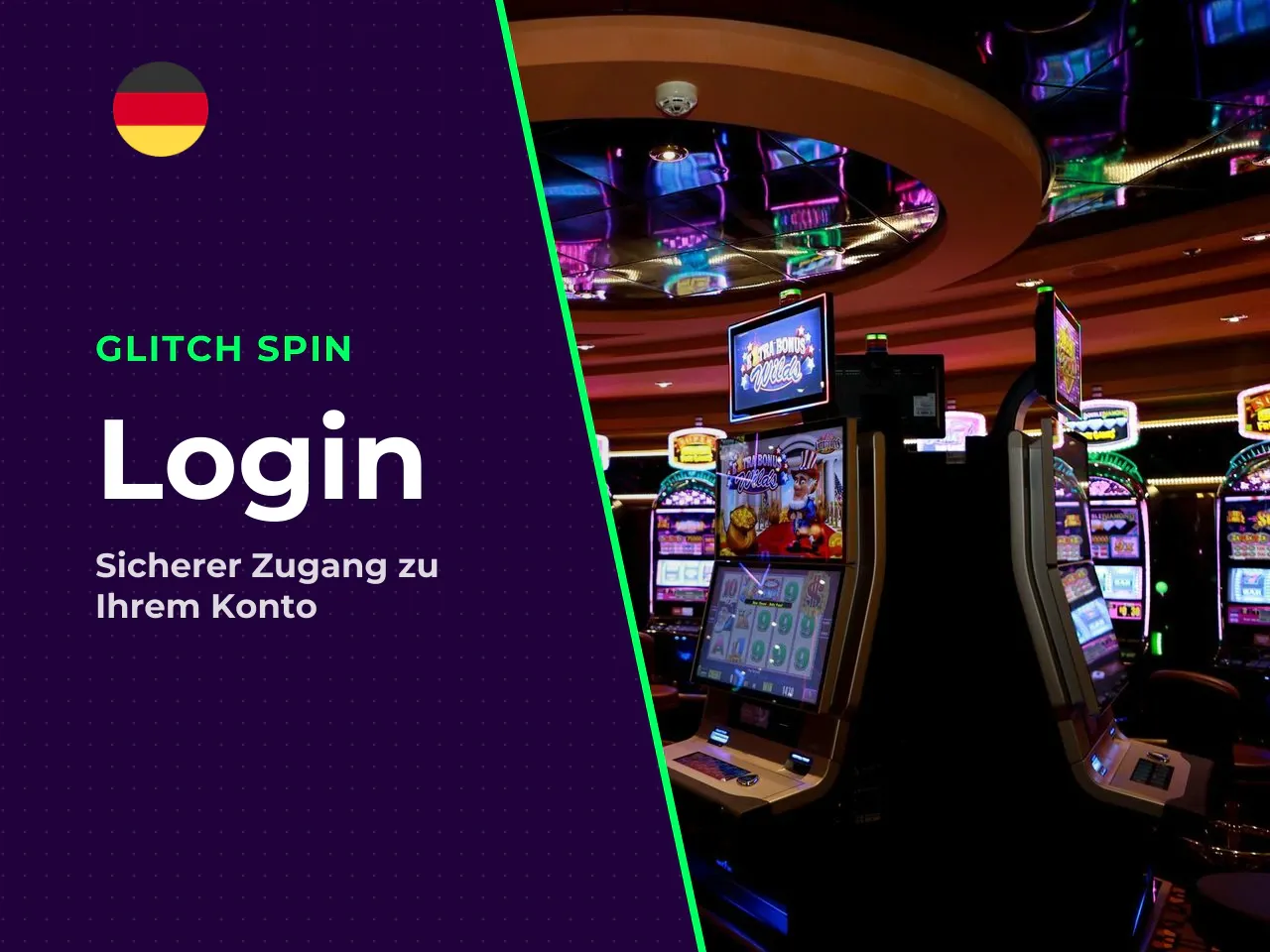 Mit Benutzername und Passwort bei GlitchSpin