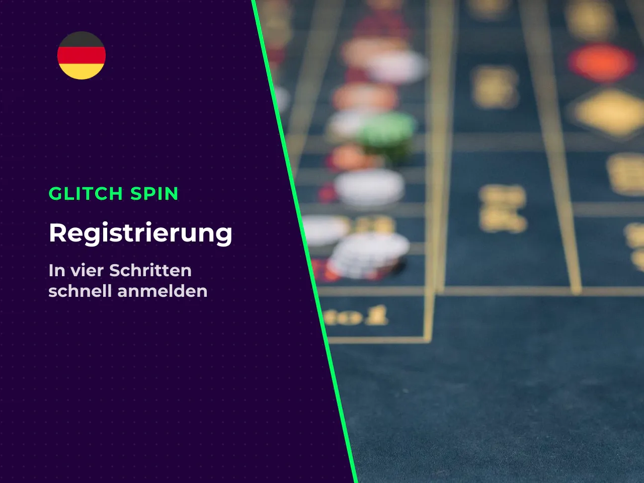 So registrieren Sie sich im GlitchSpin
